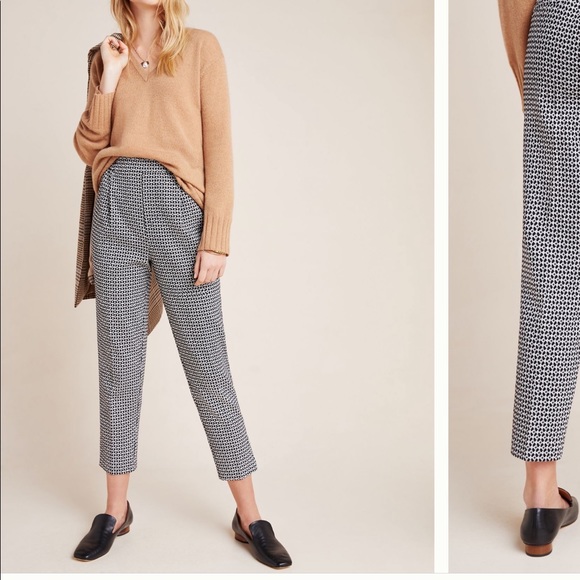 Anthropologie Pants - Final Sale 🔥Anthropologie Larkin Jacquard Tapered Trousers size Small